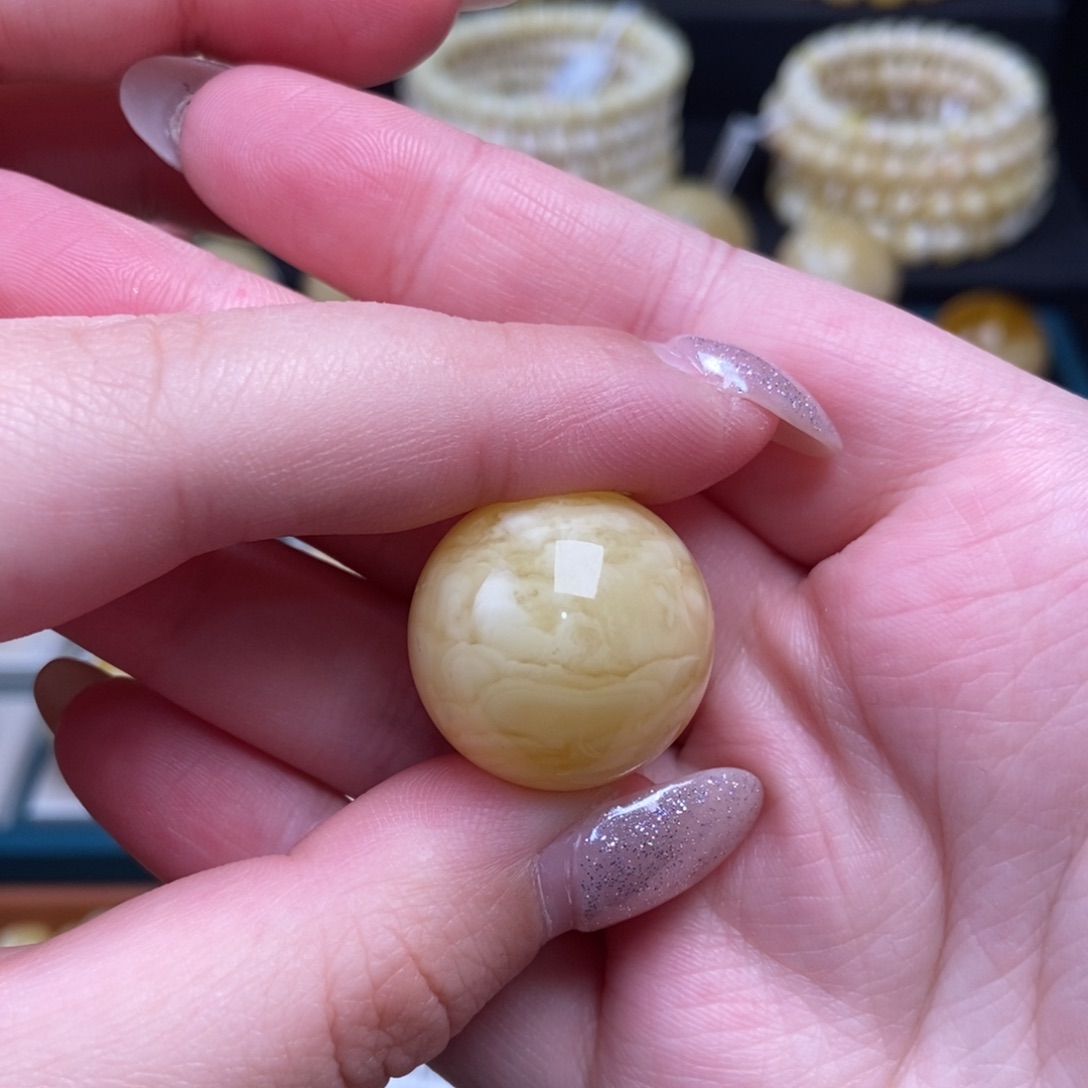 蜜蜡未镶嵌珠宝奇石卡21.4