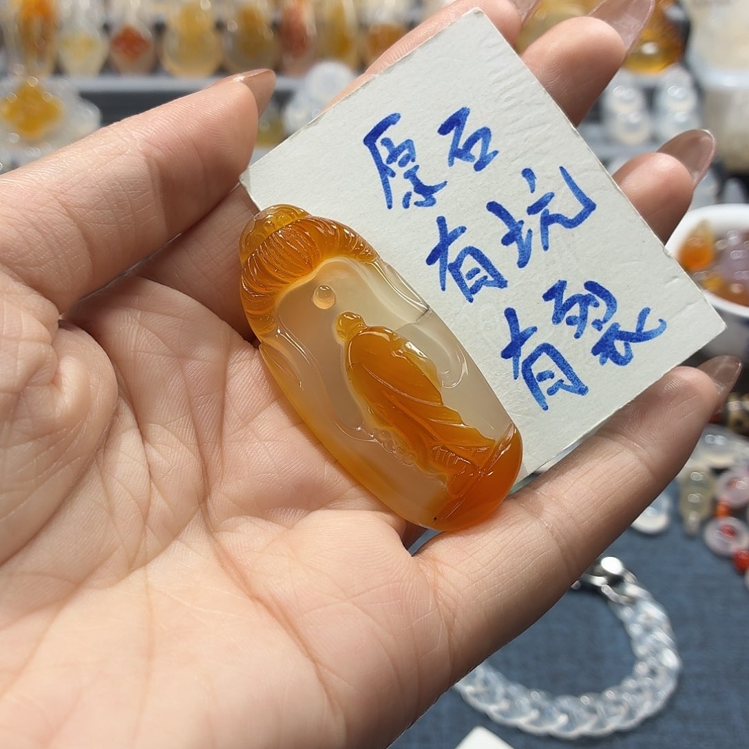 玛瑙/玉髓未镶嵌吊坠(不含链)