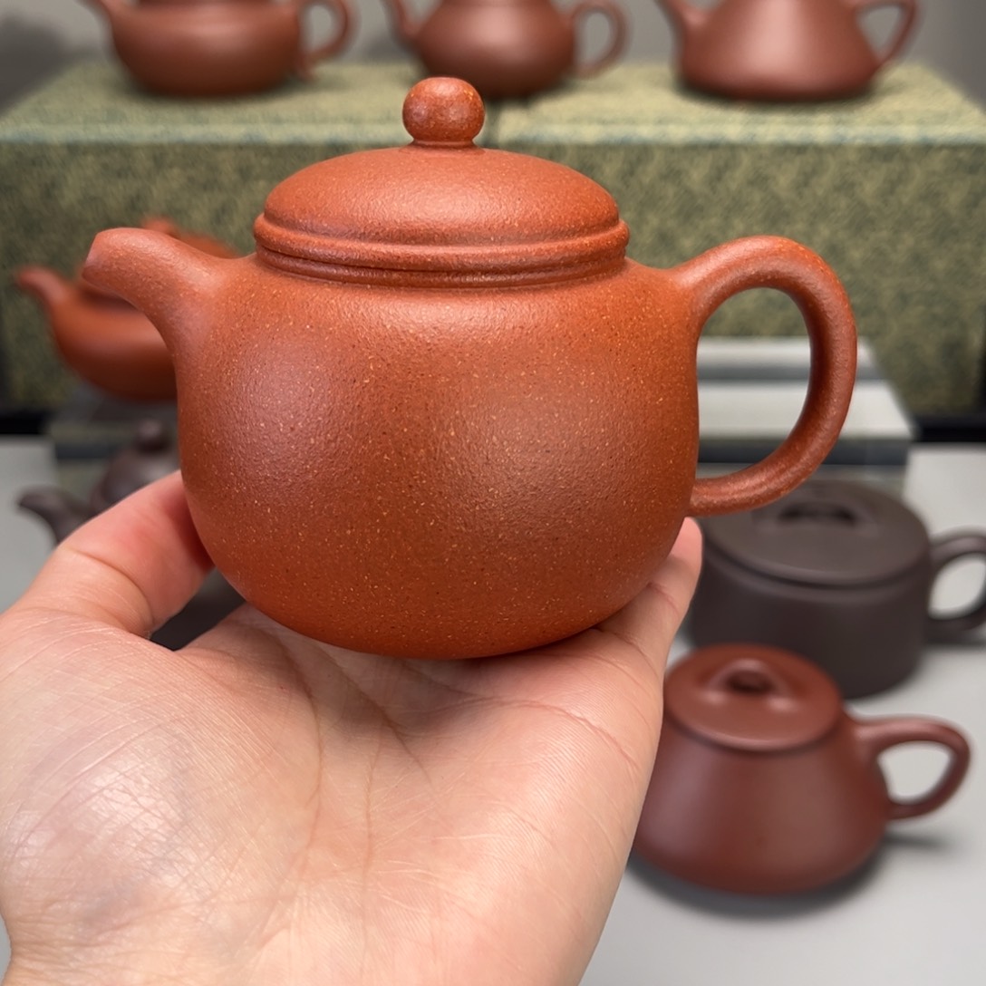 紫砂茶壶红降坡宝山匏尊200c c