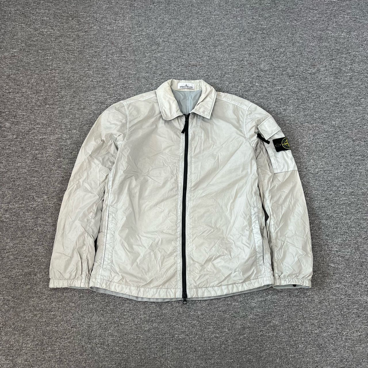 95新 STONE ISLAND SINCE/石岛 22FW 褶皱尼龙 机能外套 95新 M码