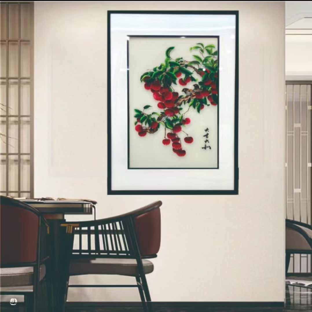 195大吉大利刺绣玄关客厅餐厅沙发壁挂画房间卧室走廊6080
