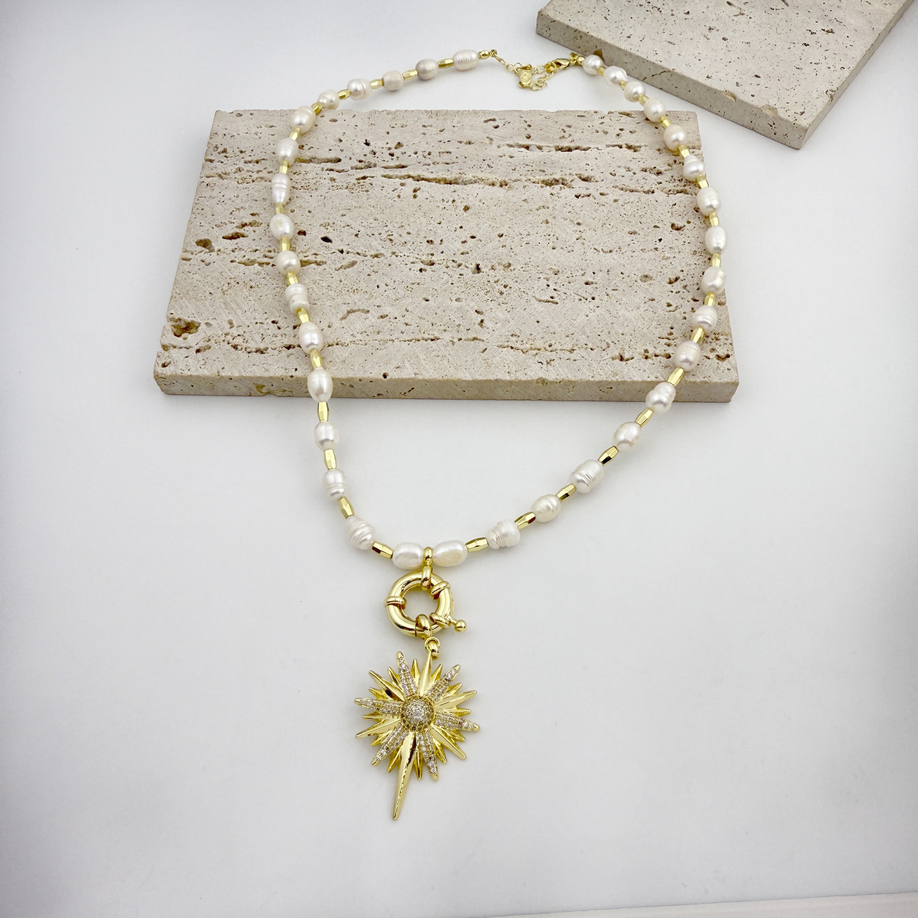 铜合金合成锆石项链 N1270-铜合金锆石项链