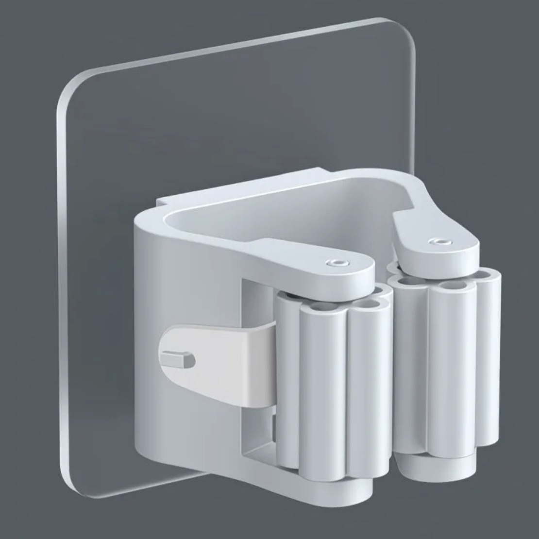 透明款拖把夹免打孔强力壁挂收纳承重卫生间挂架神器