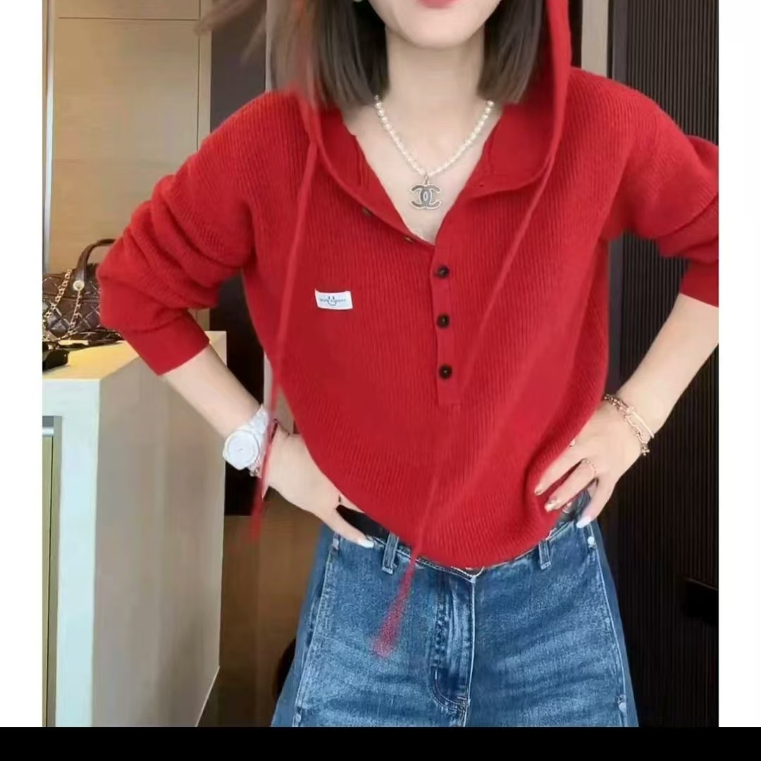 颜 编码316直播间扣号为主女装加厚加绒短款毛衣外套休闲毛衣