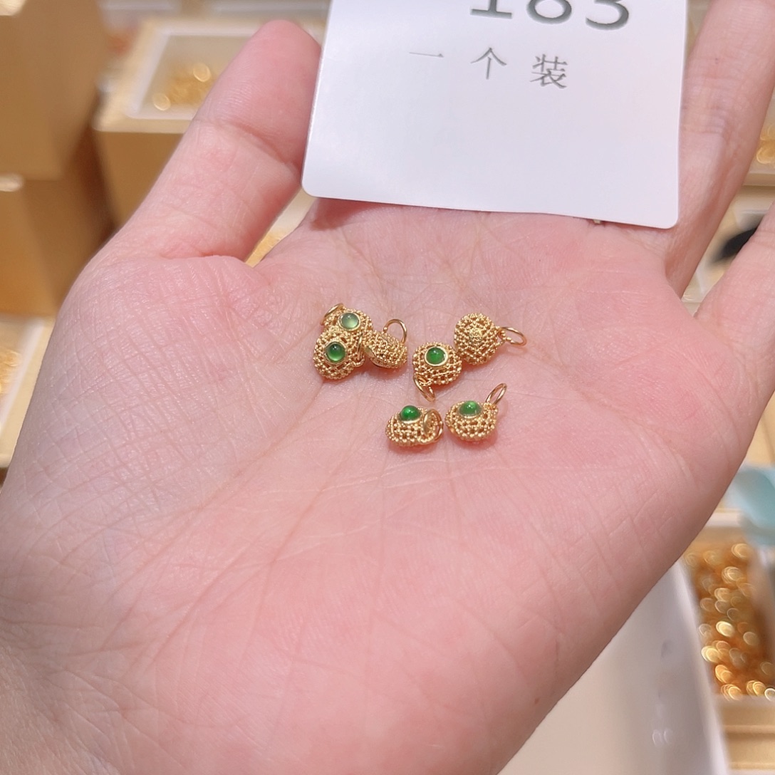 银S925镀金镶嵌珠宝半成品水晶183 。      