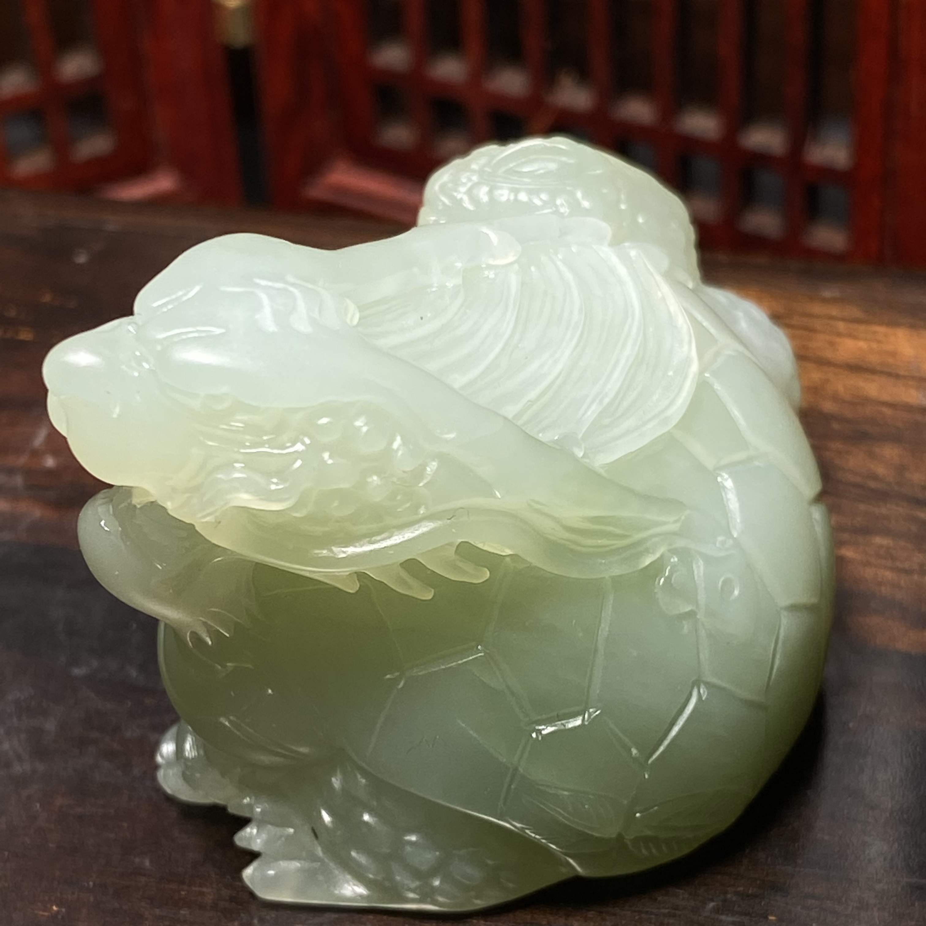 《玄武》和田玉青海料-晴水 64.7g 长48.1mm 宽33.8mm 高35.6mm