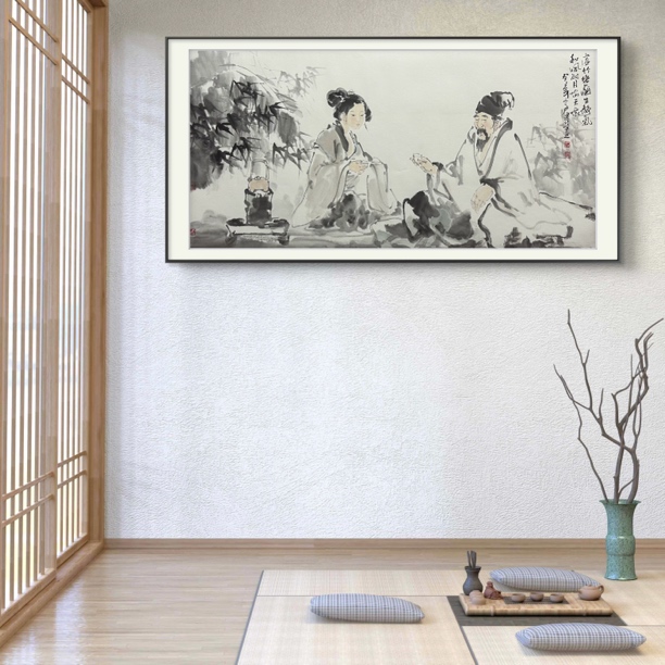 【艺典文化】尹建华 纯手绘 写意人物画 尺寸 140✖️70cm 