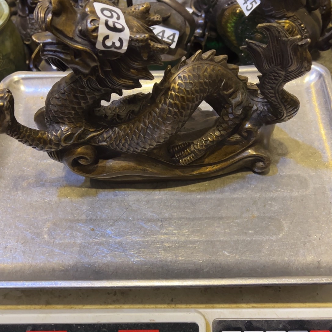 道***学黄铜摆件，文房摆件