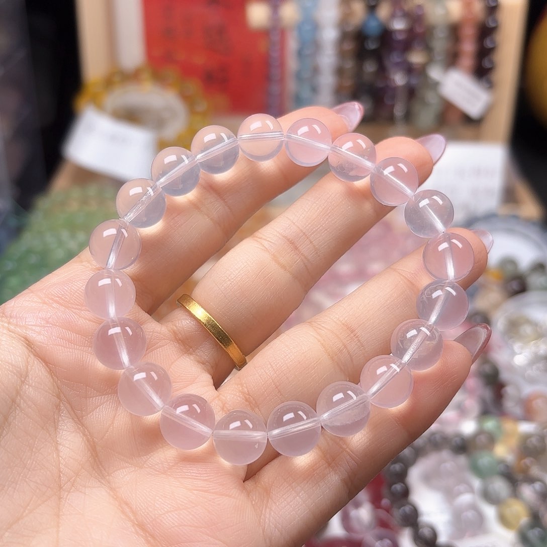 水晶手链未镶嵌奶白晶10.5