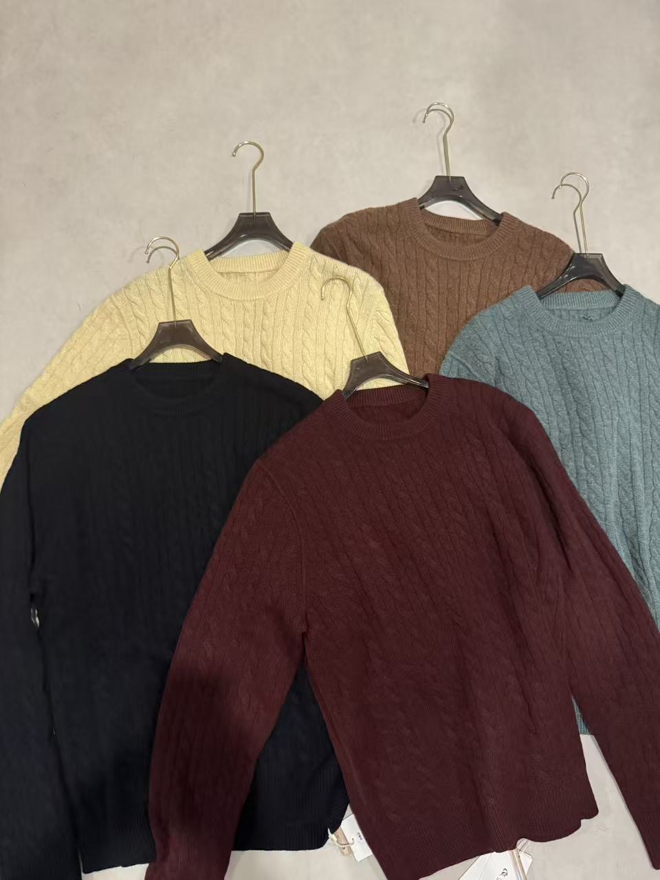 匠心品质 男士多色圆领麻花羊绒套头衫时尚保暖D87-666119