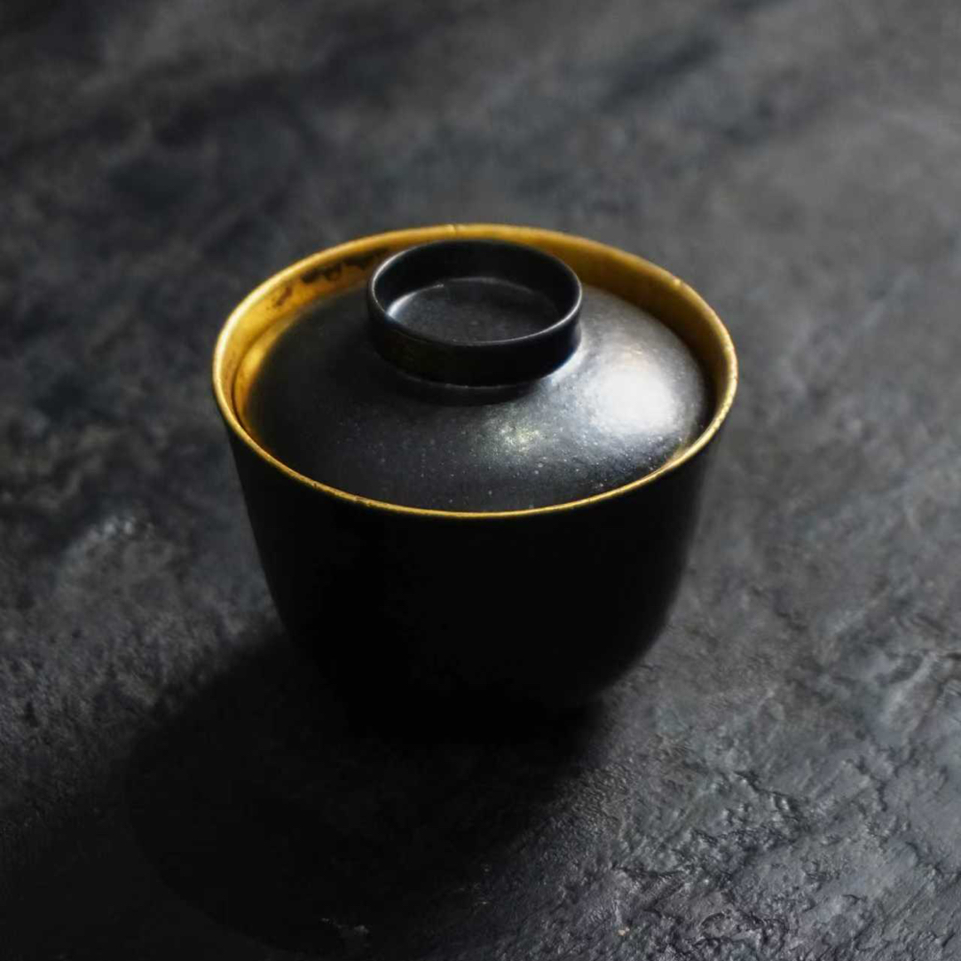 黑金盖碗 主人杯 景德镇手作器物