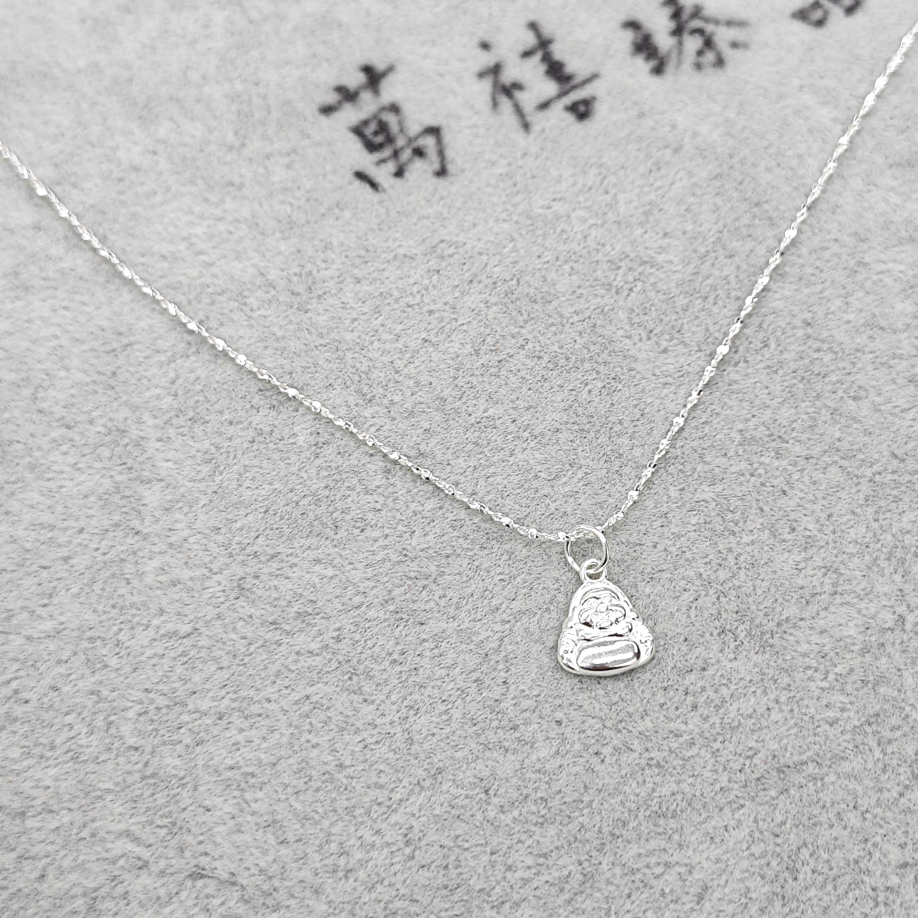 坠链均925银 宝宝佛满天星银项链X017 xl