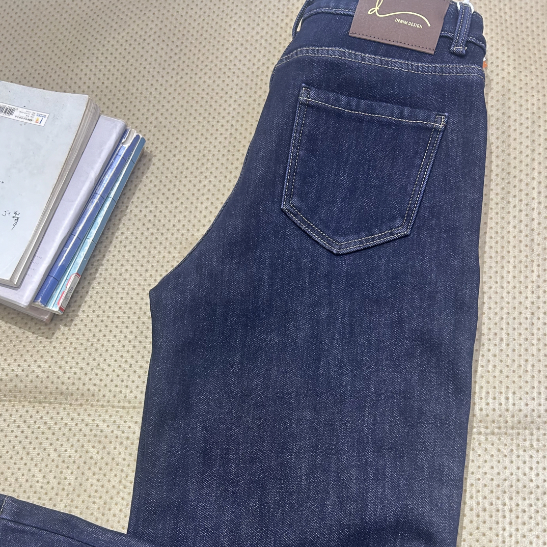 9961款丹宁蓝直筒牛仔加绒