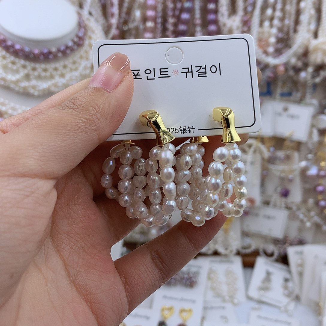 项链银S925镶嵌淡水珍珠