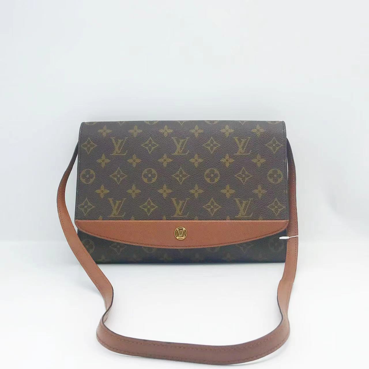 95新 LouisVuitton/路易威登 洋诚二手 LV老花中古信封斜挎包