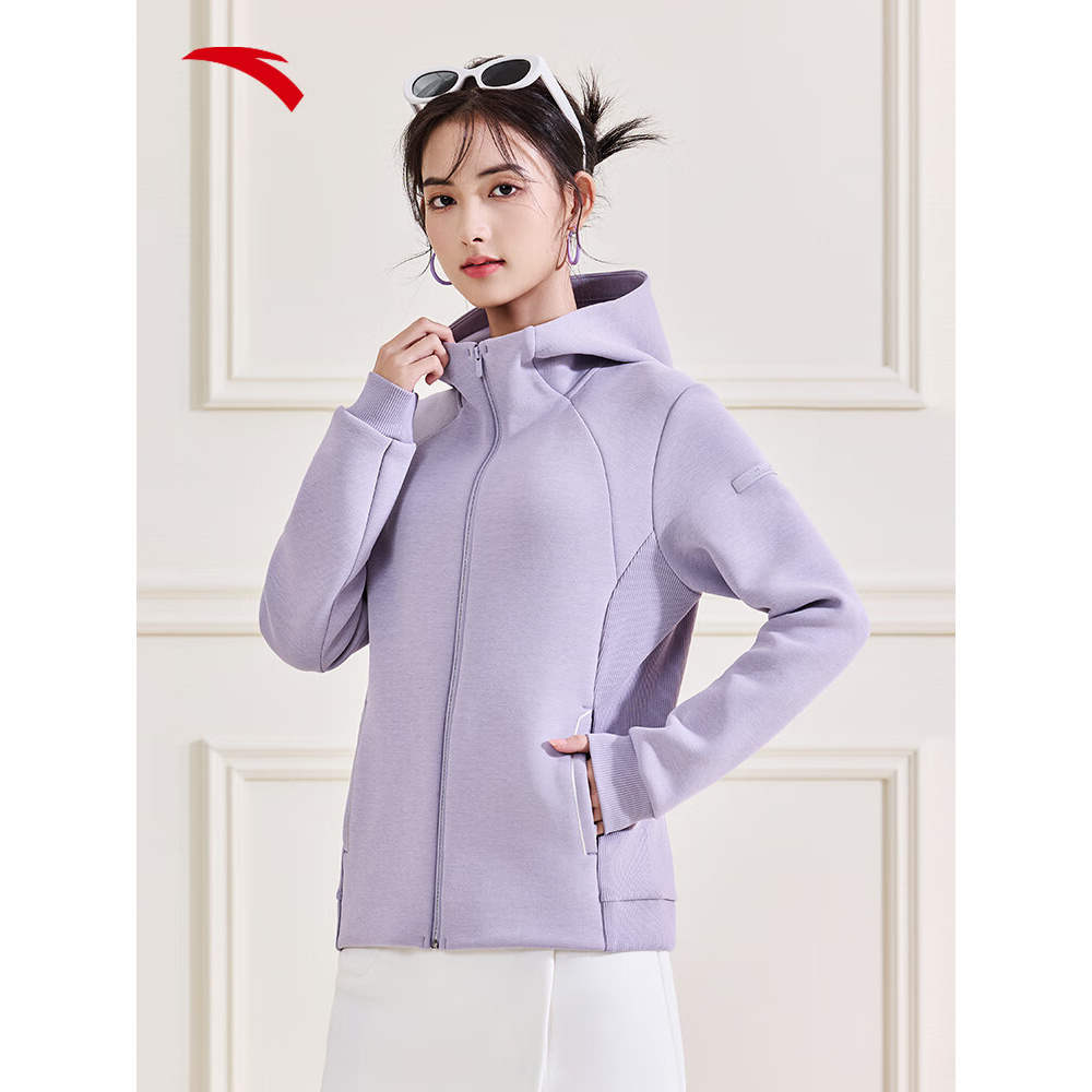 【公主线】女款春季针织连帽外套休闲时尚百搭长袖舒适运动外套