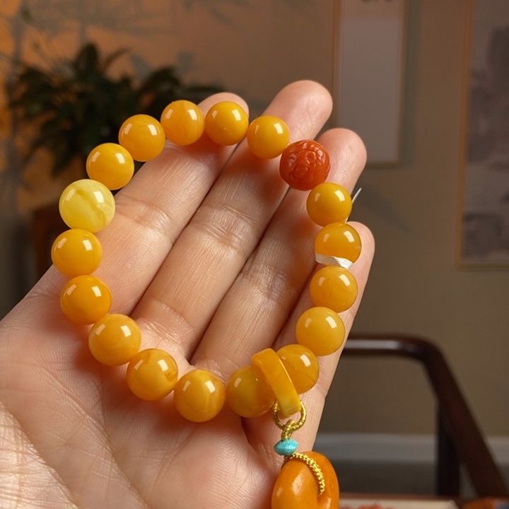 琥珀手链未镶嵌蜜蜡手串10