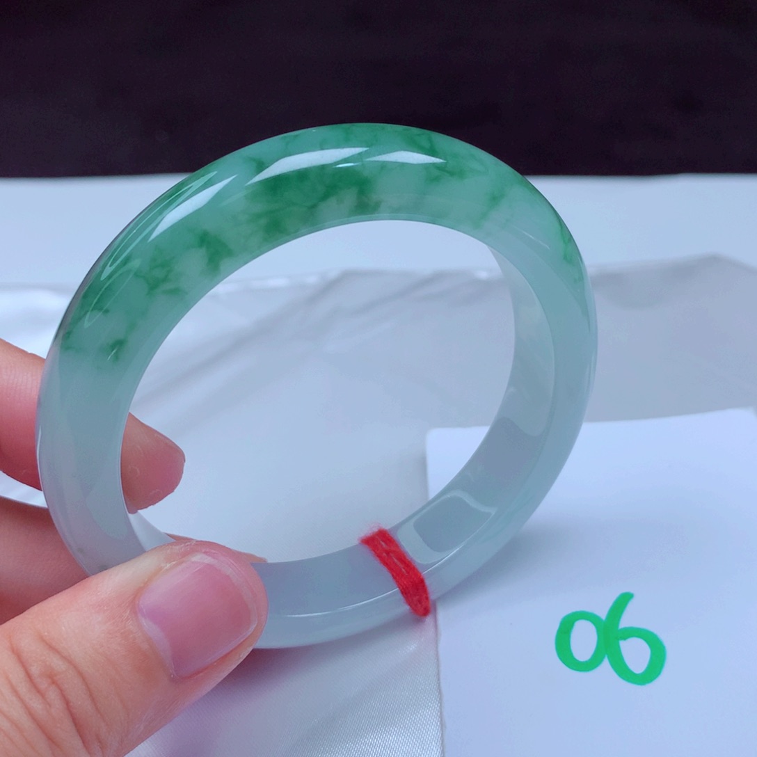 未镶嵌手镯翡翠缅甸天然A货翡翠手镯55.6