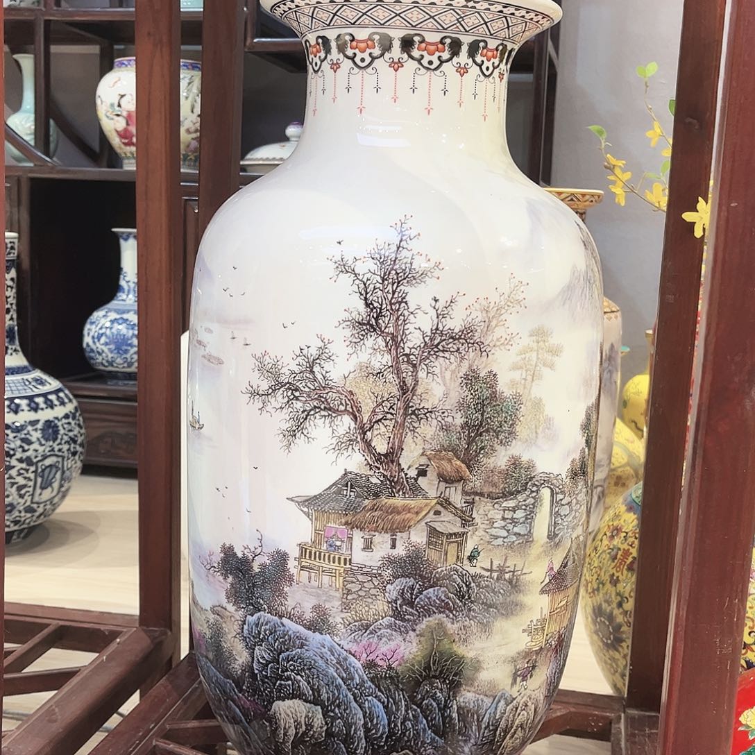 陶景德镇陶瓷花瓶60公分一个