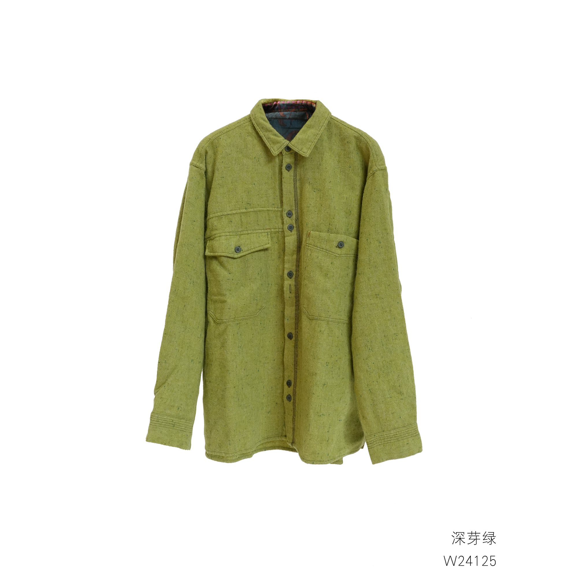 几见 原创设计秋冬复古多扣羊羊保暖衬衫外套休闲宽松慵懒W24125