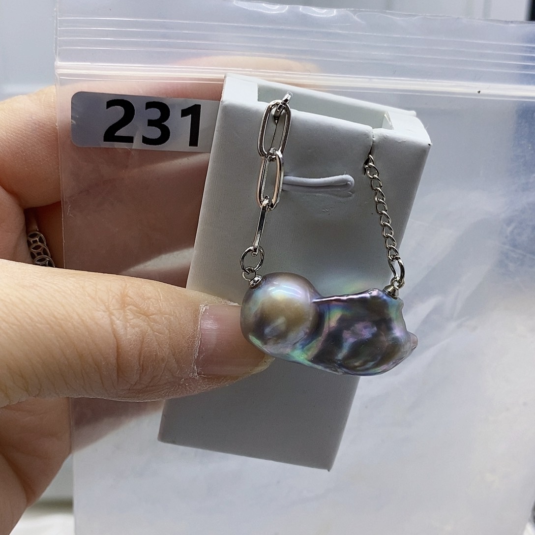 颈饰合金淡水珍珠