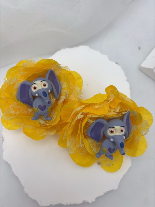 非金属布艺耳饰 设计师原创设计大胆撞色童趣有趣纯手工