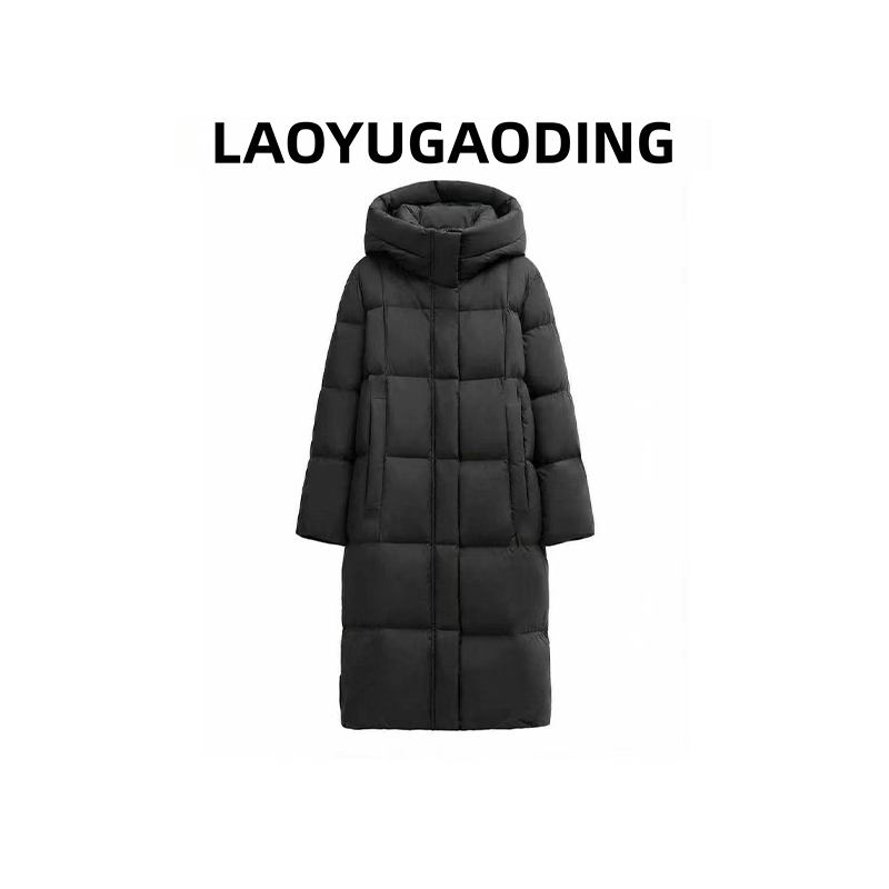 【LAOYUGAODING】长款女士韩版保暖鸭绒服