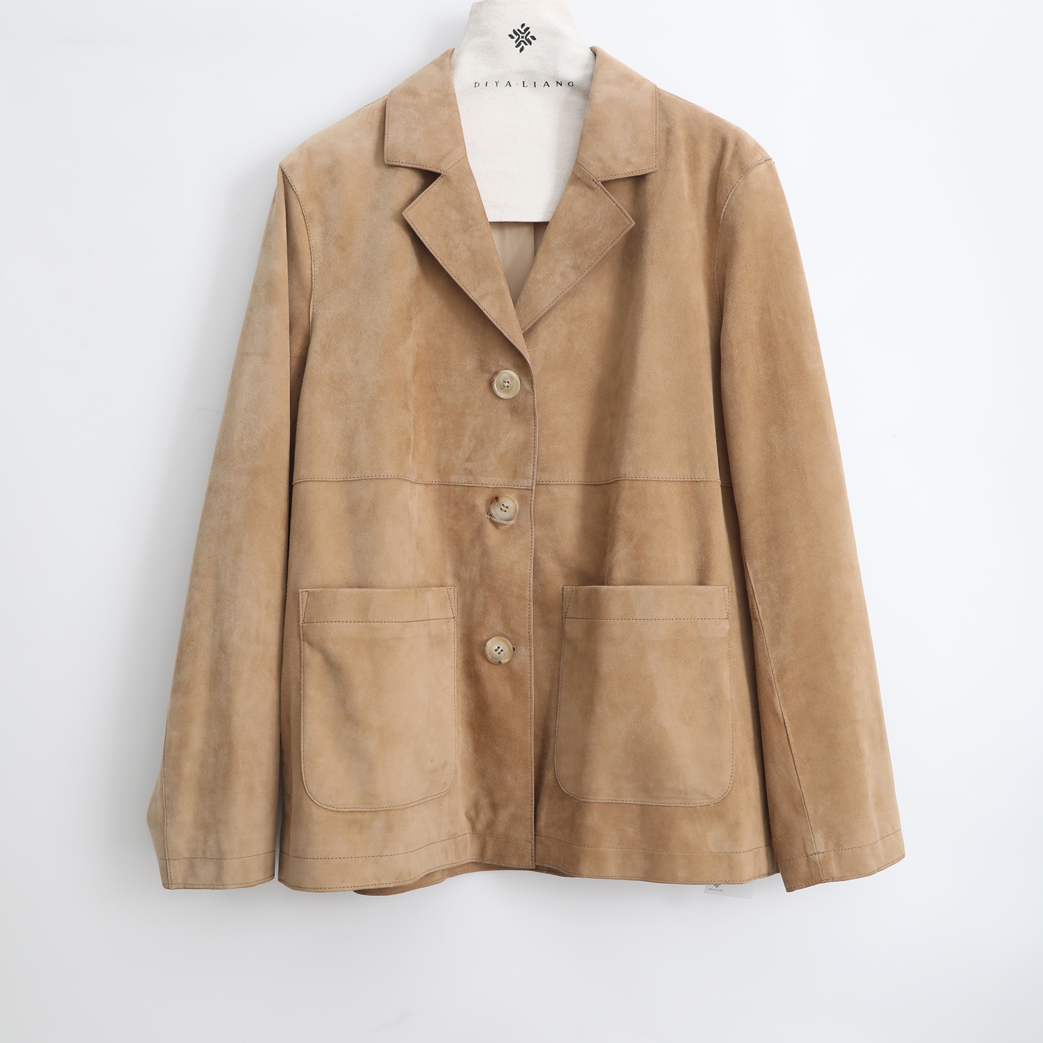 宽松型常规常规款女口袋标准西装女士短款设计师秋季G24207