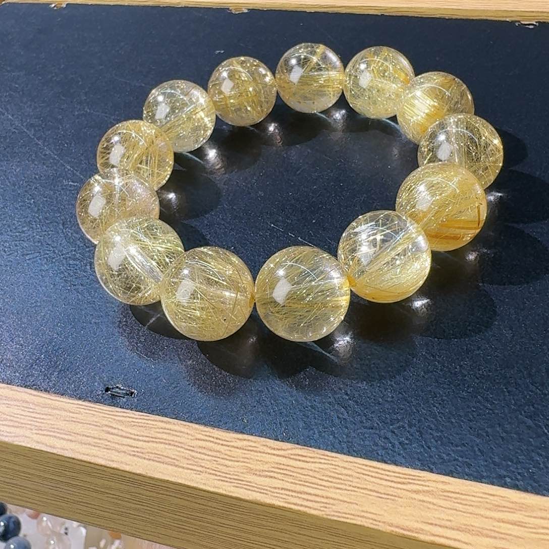 水晶手链未镶嵌金发钛晶15