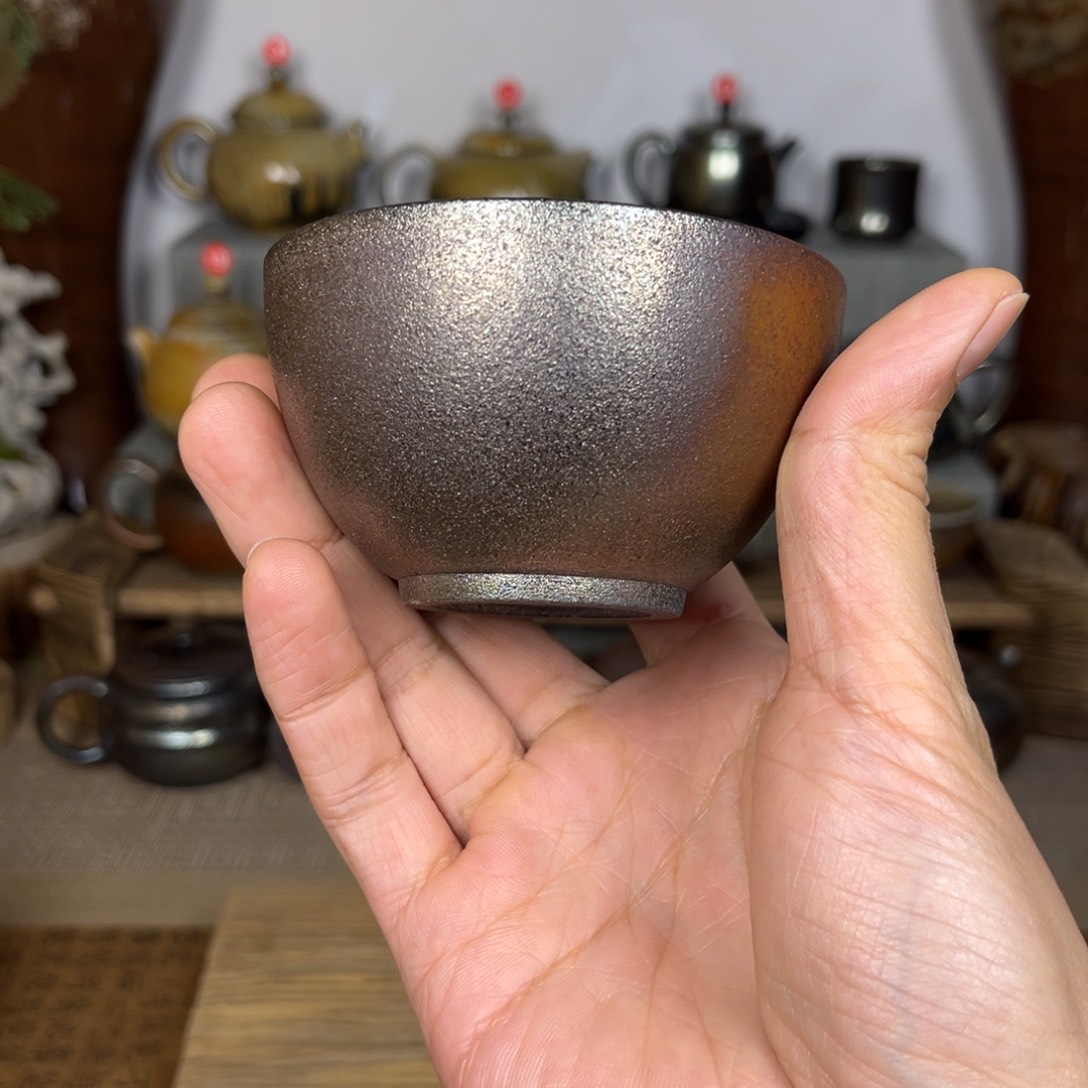 壶建水紫陶紫泥柴烧杯1