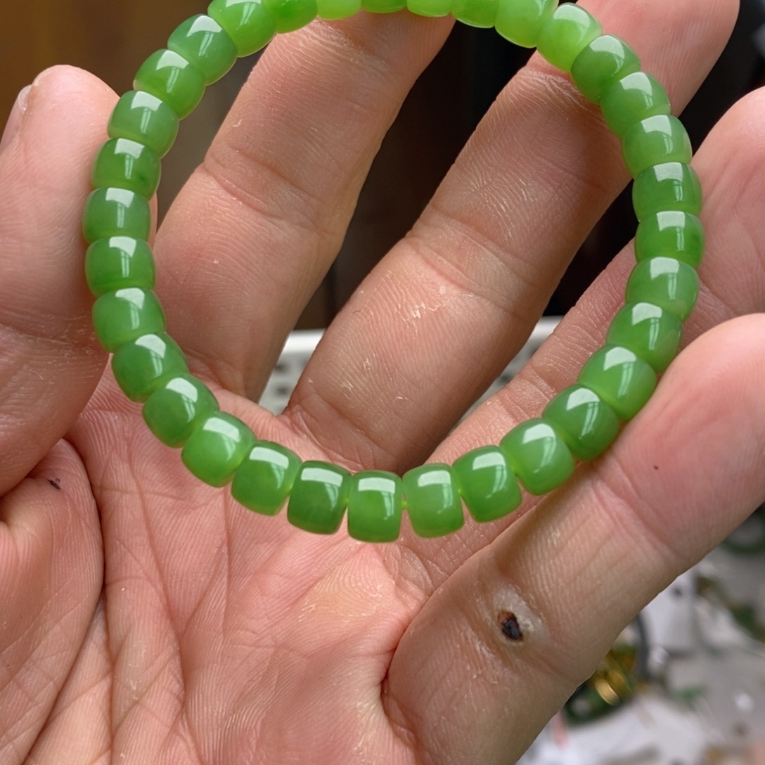 和田玉（碧玉）手链未镶嵌阿***0