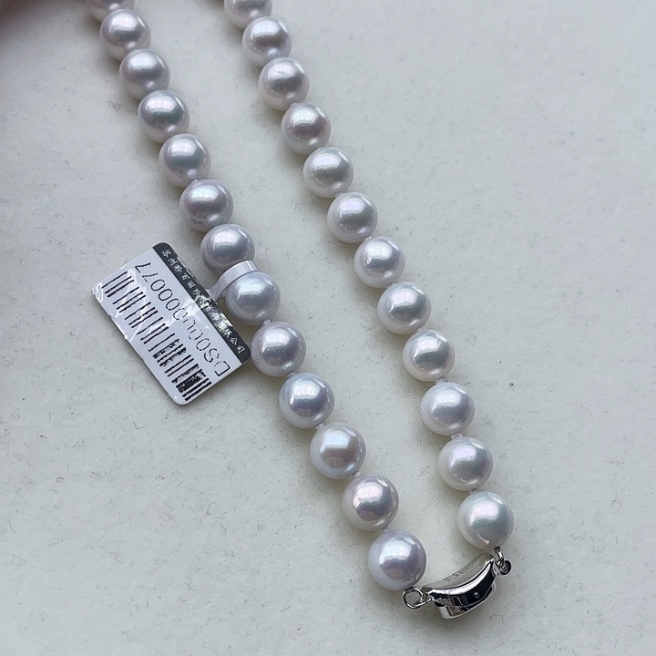 淡水珍珠颈饰银S925镶嵌卡9➕高品极光白炫彩