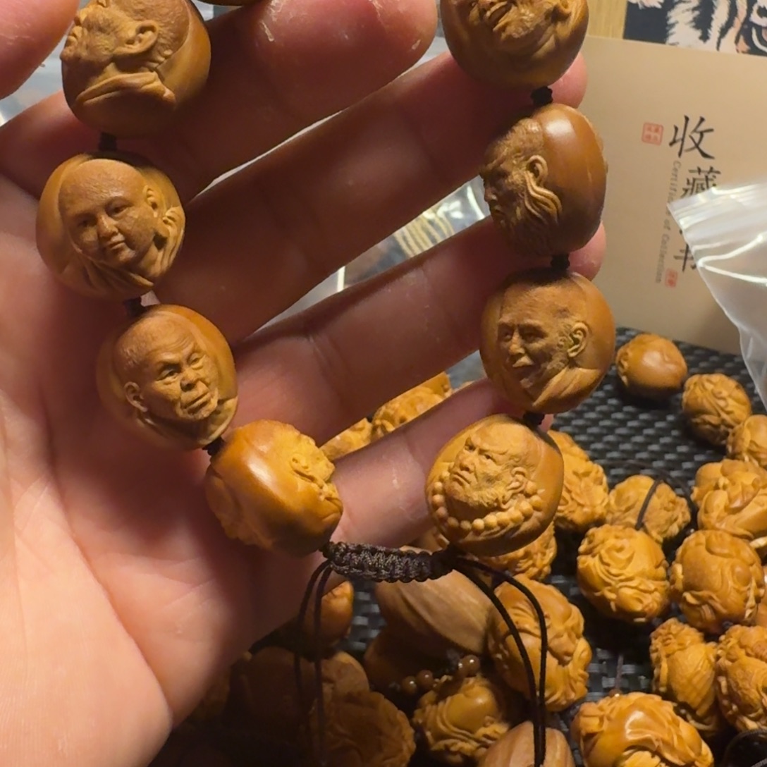 手串橄榄核纯手工三疯十八罗汉