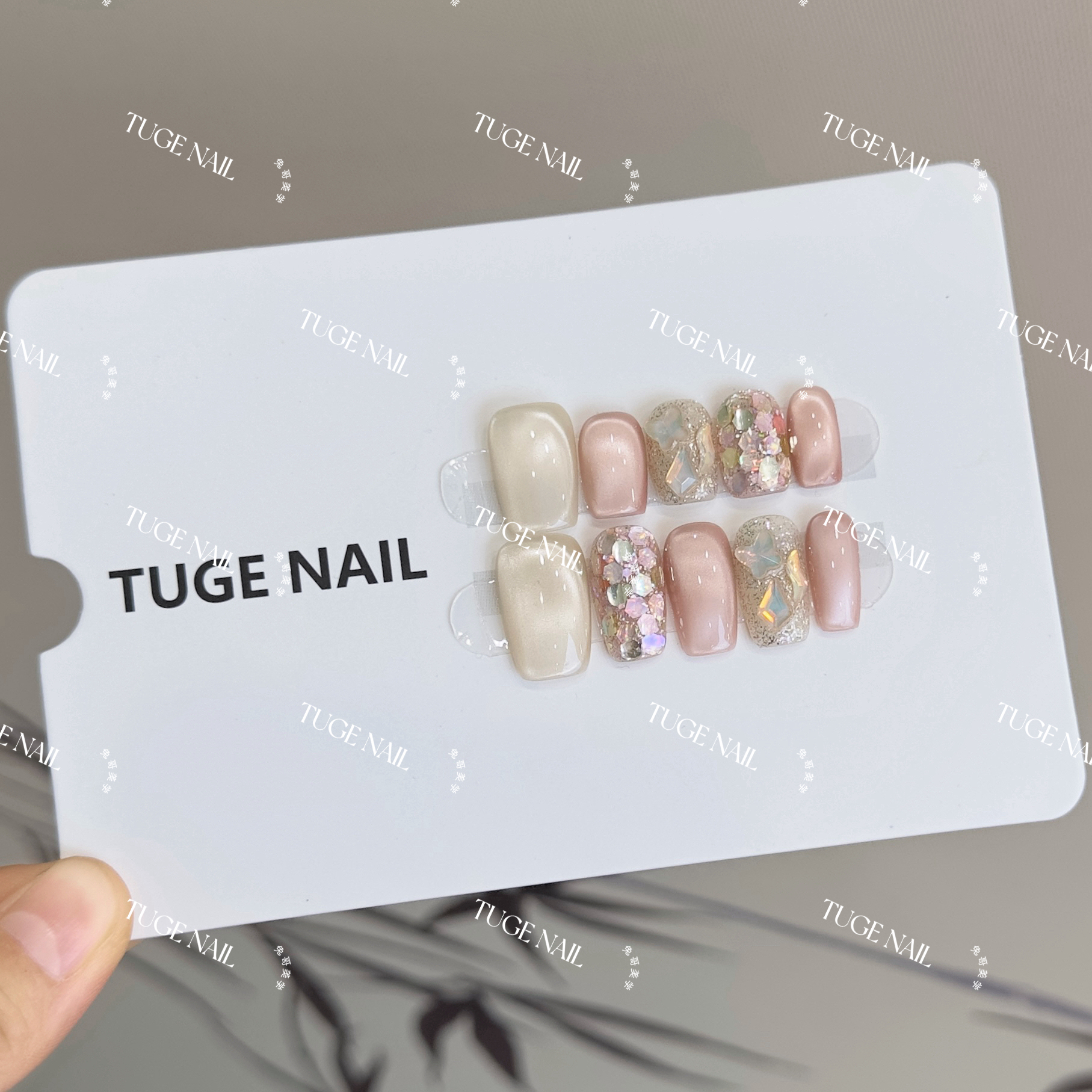 TugeNail “樱木花道” 立体蝴蝶渐变猫眼气质春季简约美甲米米专属