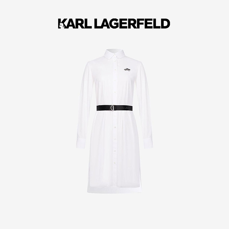 【粉丝专享】KARLLAGERFELD衬衫式连衣裙老佛爷21SW1300