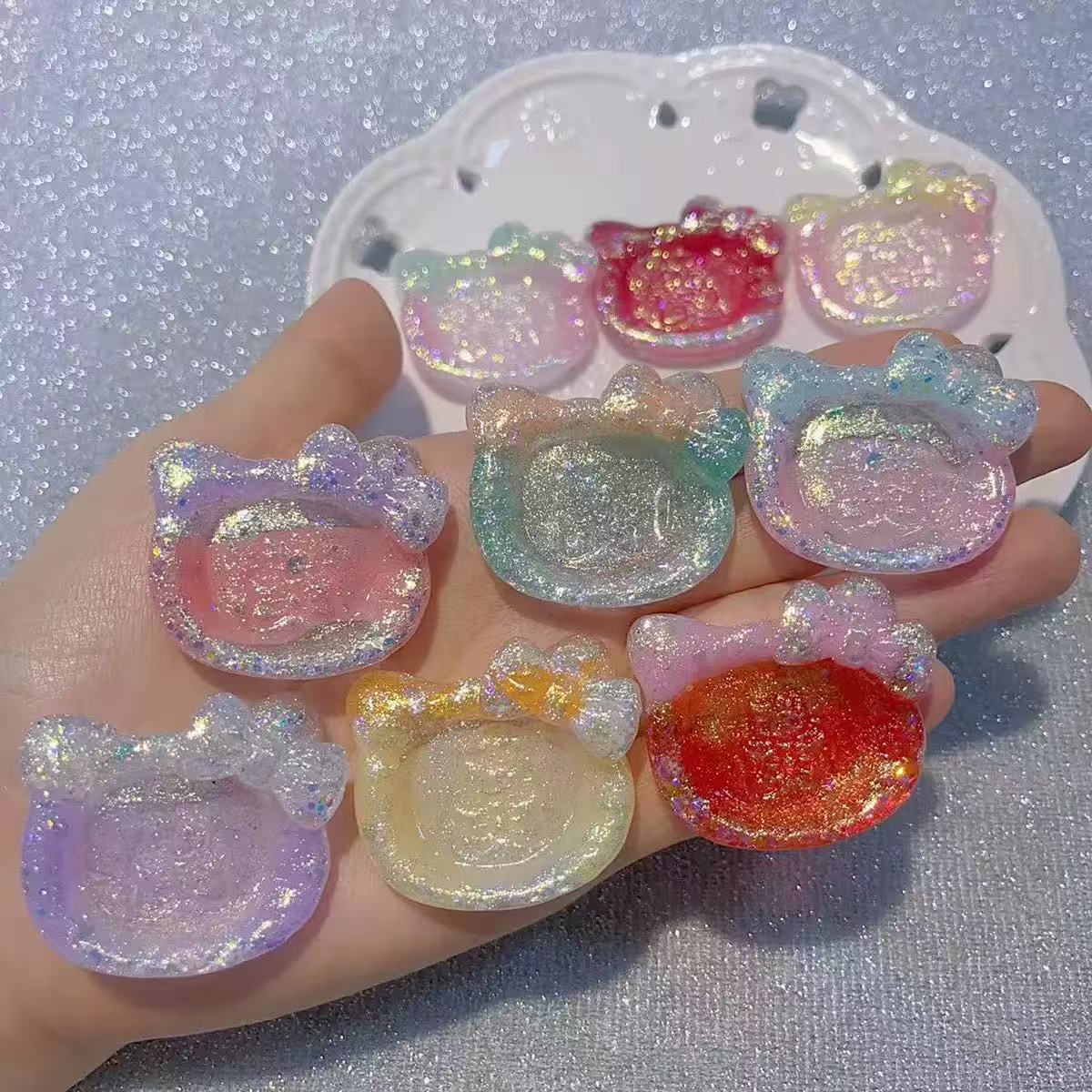 【开火车】萤火虫爆闪Kitty餐盘 DIY 摆件