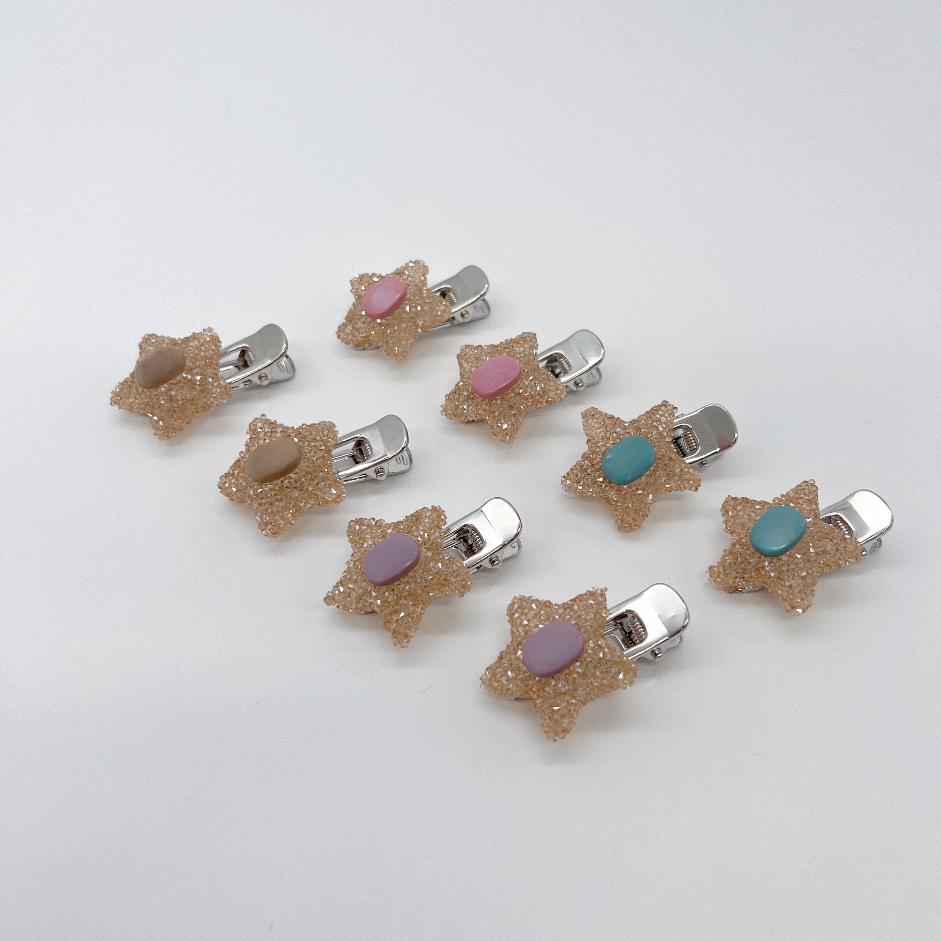 Mi33  砂糖星星字母标鸭嘴夹 Y08060C1-6