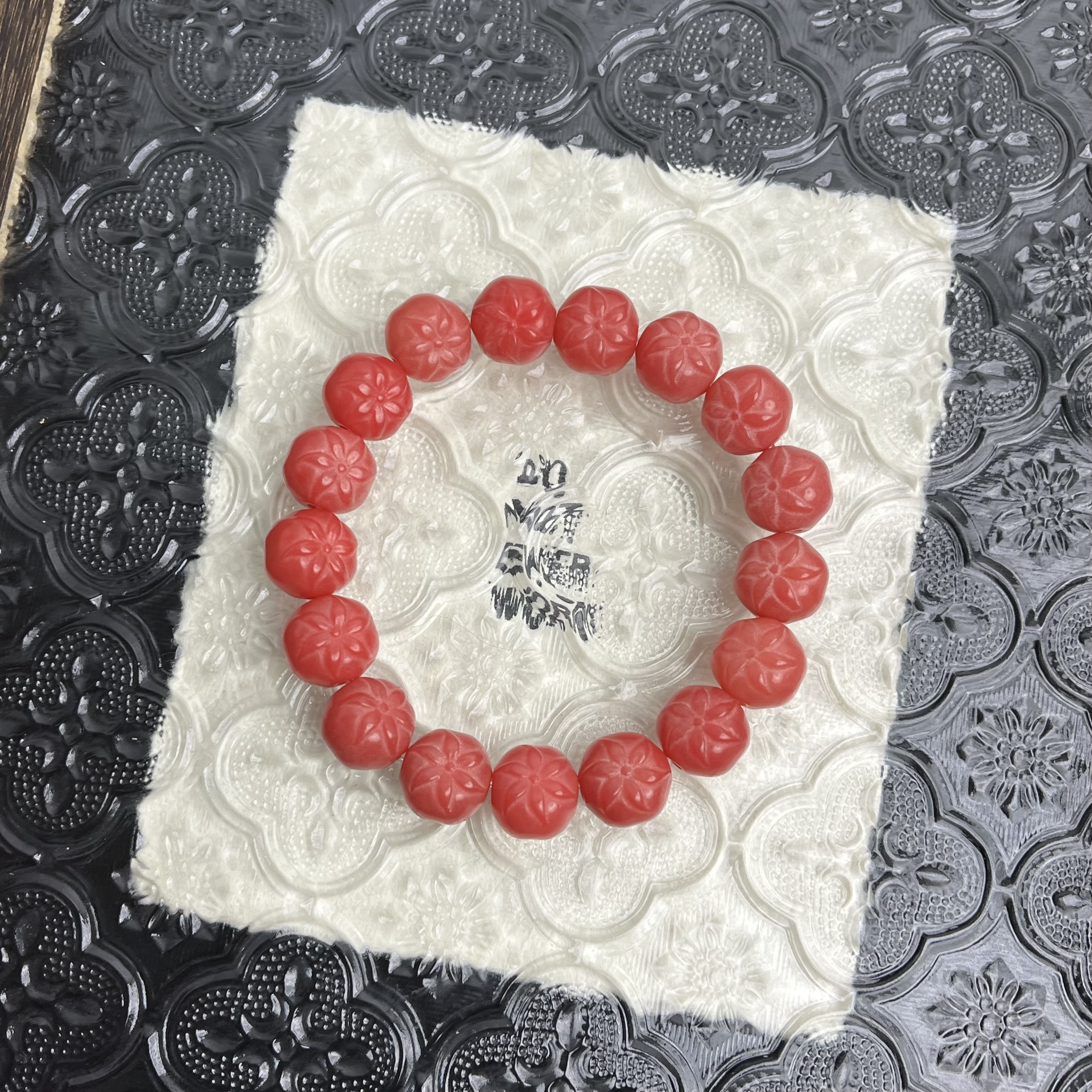 【丹琼罗12-13mm】菩提根玫红色西红柿单圈 CS021-2793