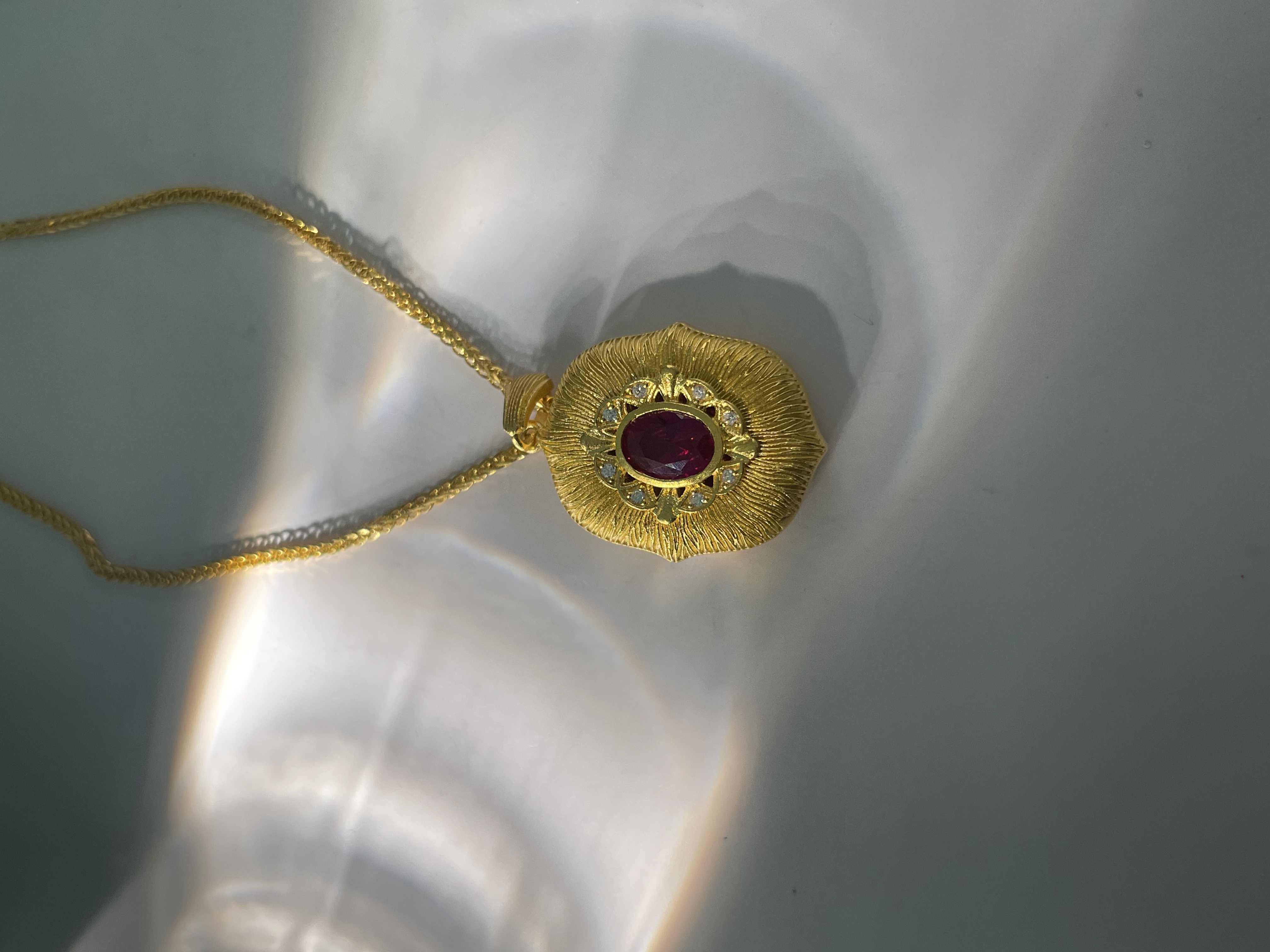 坠链均足银 【布家红钻套链】气质时尚手工百搭古风坠链