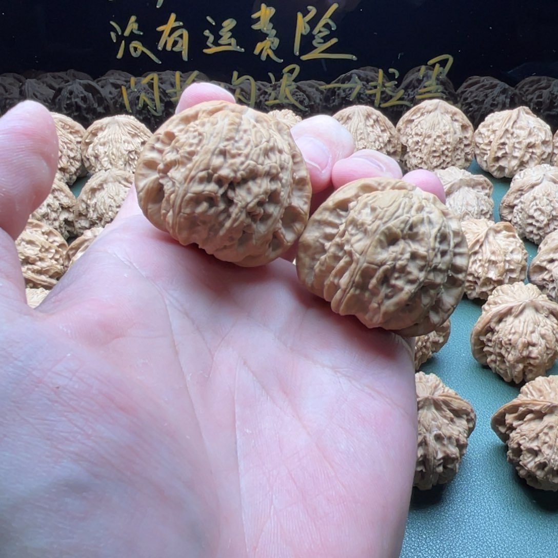 核桃把件在*40全品球白狮子