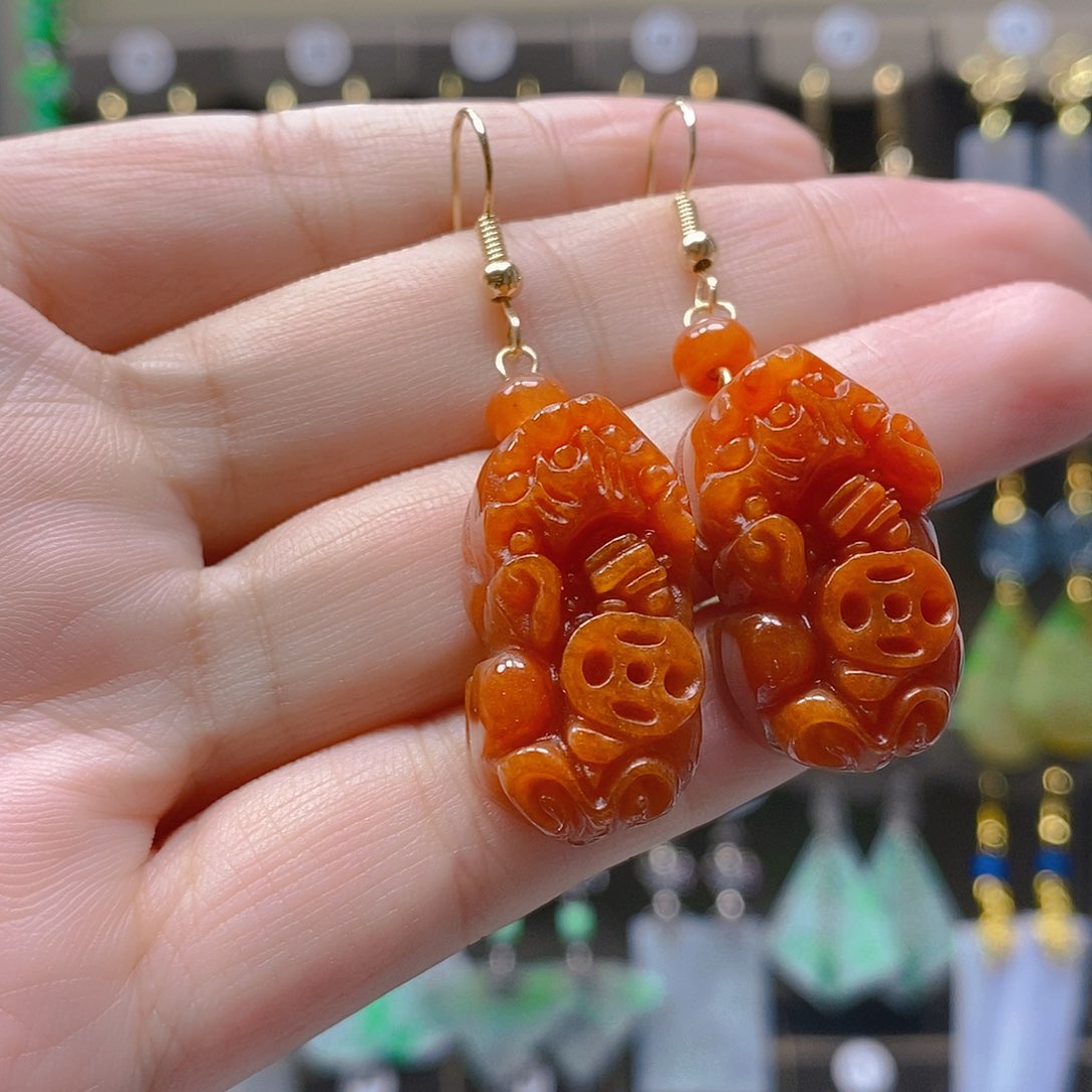 未镶嵌翡翠耳饰翡翠