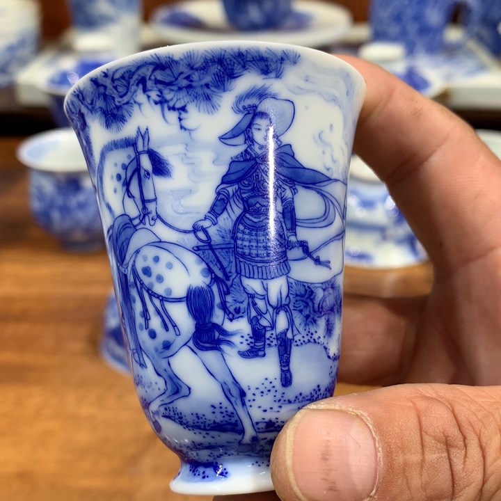 晓竹窑青花木兰从军图