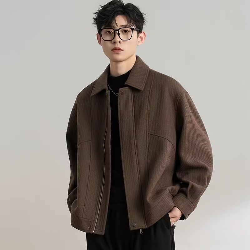 L400-600直播专用链接看好再拍夹克男士春秋时尚休闲宽松翻领