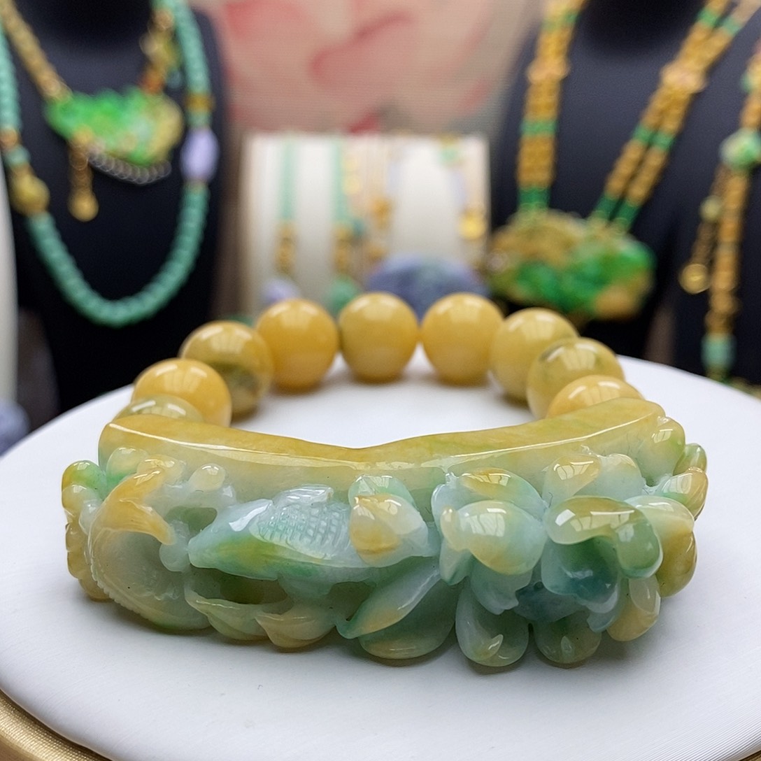 翡翠手链未镶嵌天然