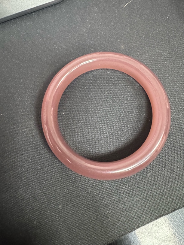 A23和田玉青海料冰烟紫正圈手镯