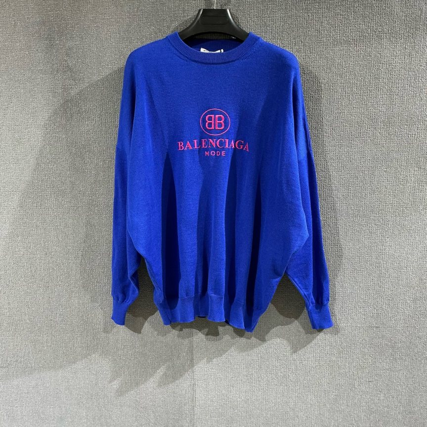未使用 Balenciaga/巴黎世家 （pm）双B羊毛毛衣 34码/6400
