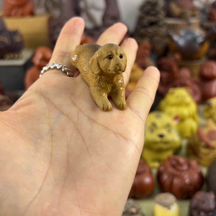 茶宠紫砂紫砂腊肠犬