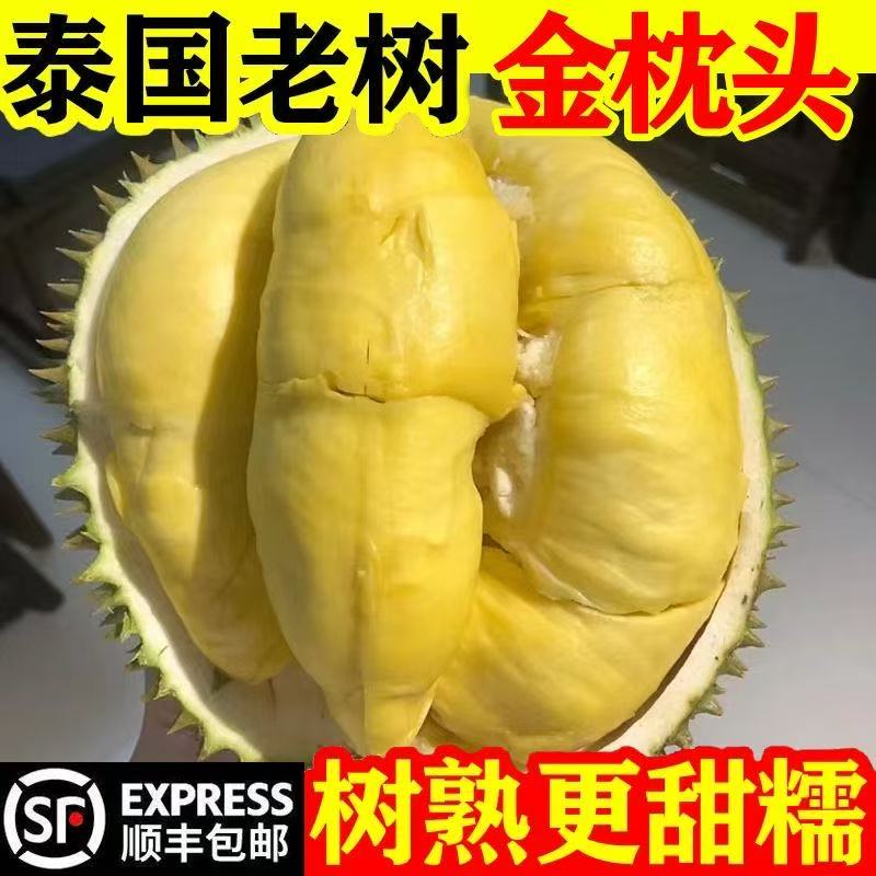 【顺丰次日达】泰国金枕榴莲树熟新鲜榴莲整颗鲜果2斤-10斤核小金枕泰国东部