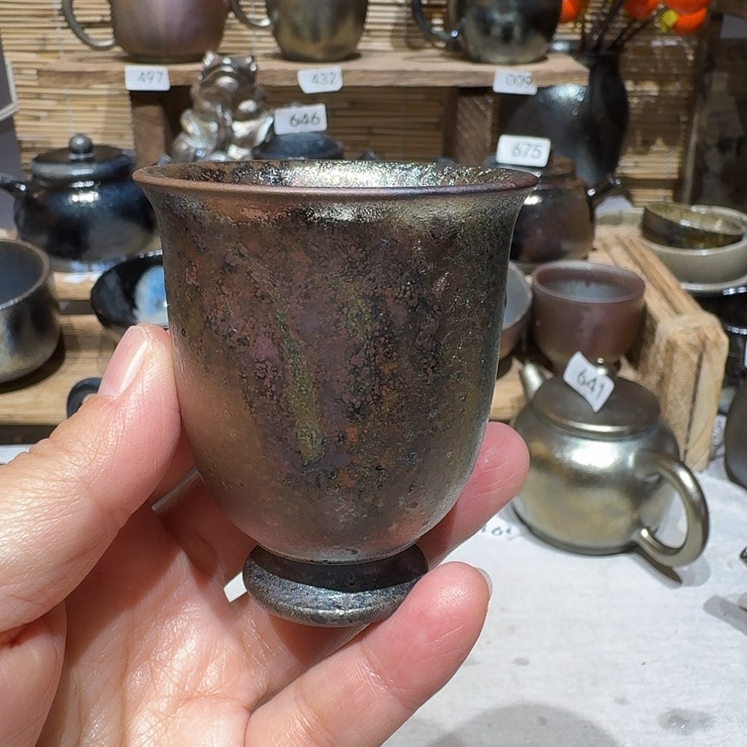 壶建水紫陶紫泥柴烧杯