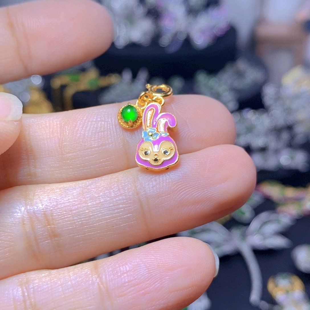 翡翠银S925镶嵌耳饰天然翡翠